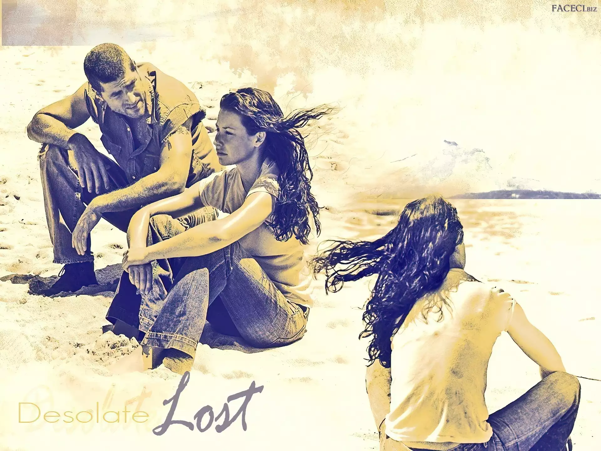Zagubieni, Serial, plaża, Matthew Fox, Lost, Evangeline Lilly