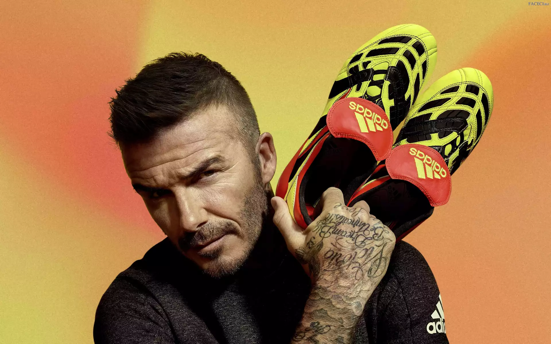 Tatuaż, Adidas, David Beckham, Piłkarz, Buty